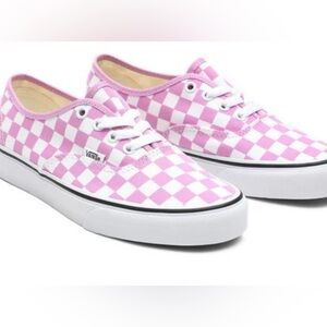 Vans Pink/Violet and White Check Lace-Up Shoes